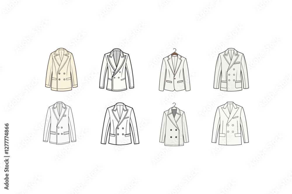 Set of Blazer Collection Vector Illustration
Set of Blazer Collection Vector Illustration