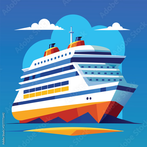 cruise ship vector	