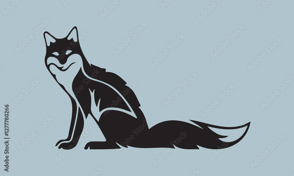 Obraz premium vector illustration of wolf