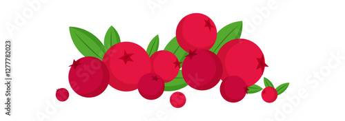 Wallpaper Mural Cute berries red cranberry fruit cartoon illustration Torontodigital.ca