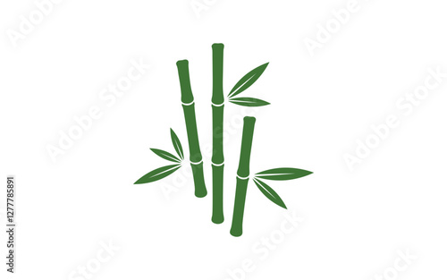 Bamboo vector icon Logo illustration design template