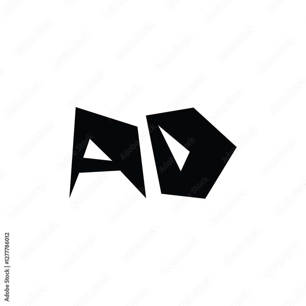AD monogram logo design letter text name symbol monochrome logotype alphabet character simple logo AD monogram logo design letter text name symbol monochrome logotype alphabet character simple logo