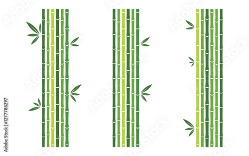 Bamboo vector icon Logo illustration design template