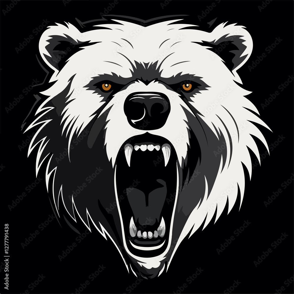 Fototapeta premium Bear Head Illustration