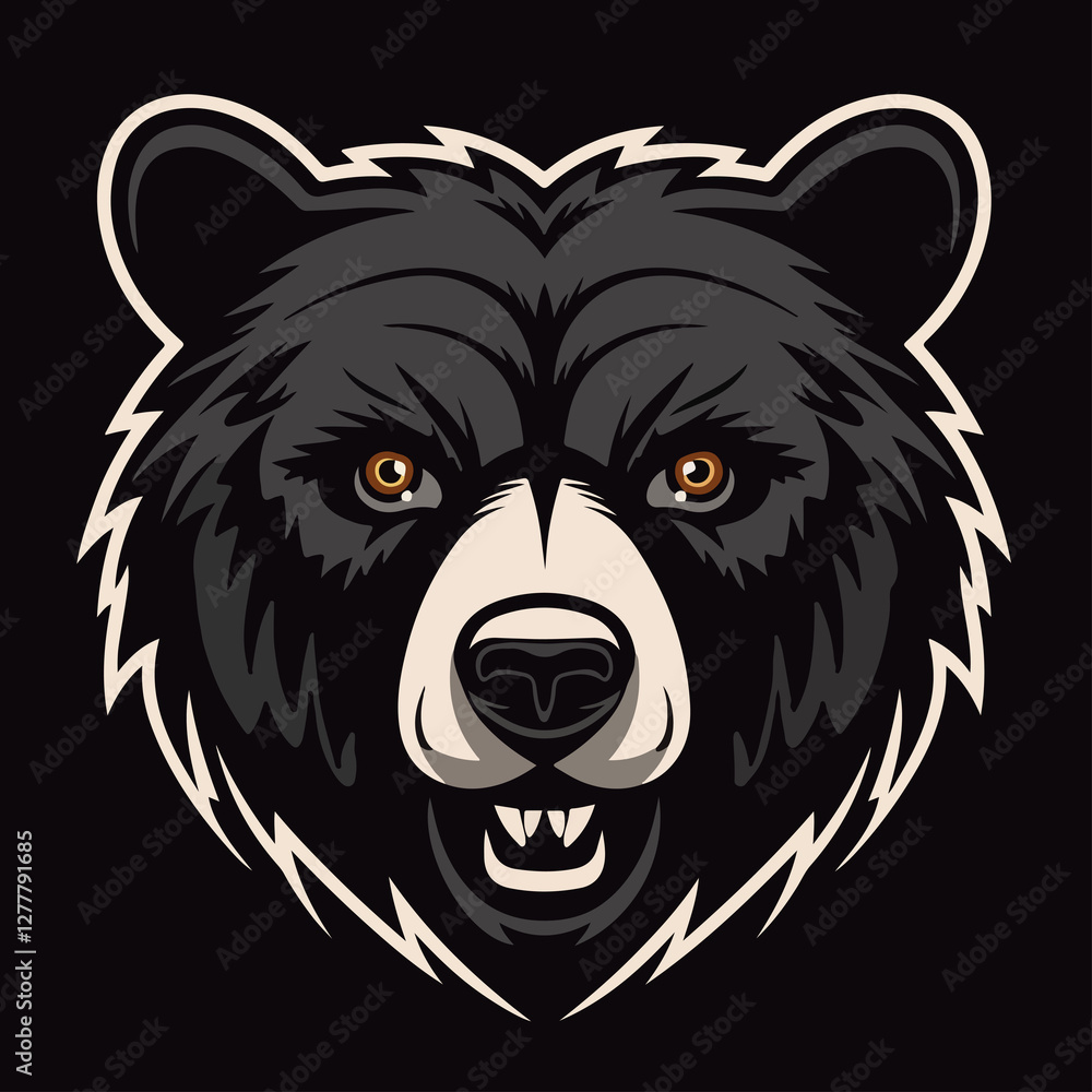 Fototapeta premium Bear Head Illustration