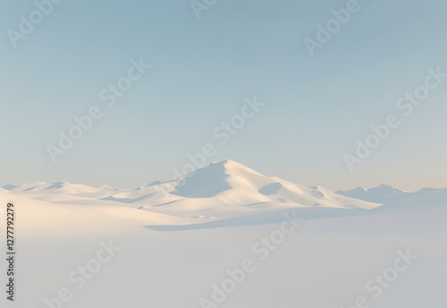 A minimalist mountain landscape