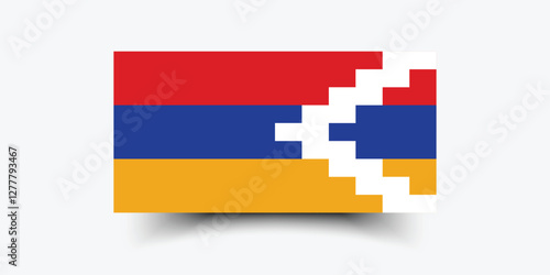 Artsakh flag official colors and proportion digital vector illustration