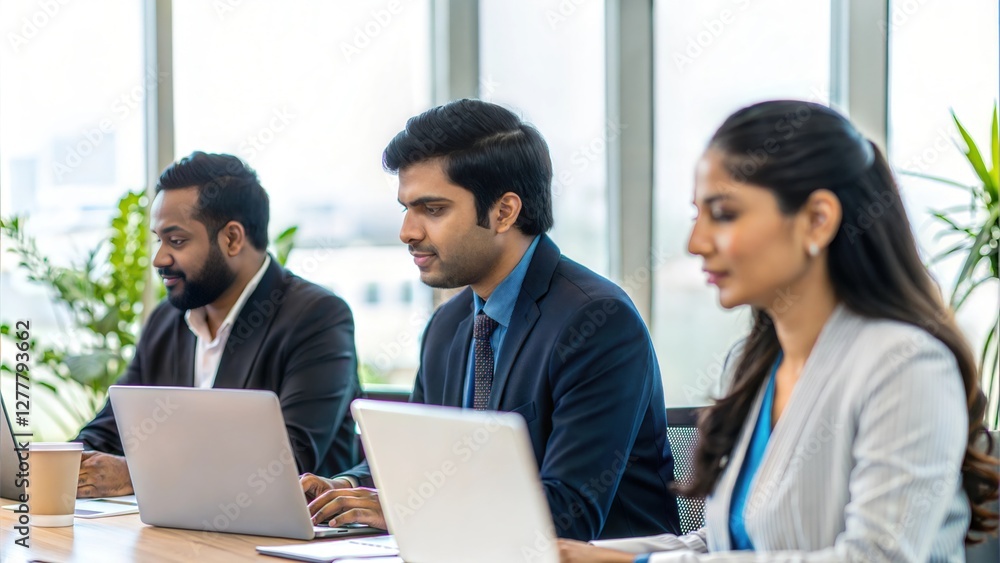 Indian Professionals Engaged in Office Conference
Indian Professionals Engaged in Office Conference