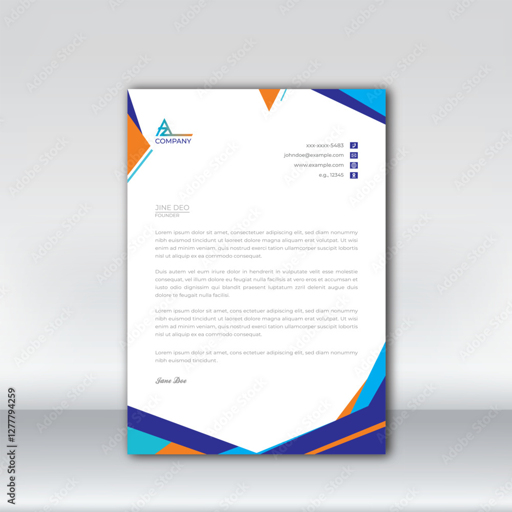 Professional Letterhead Vector Design. Elegant and Modern Templates. Professional Letterhead Vector Design. Elegant and Modern Templates.