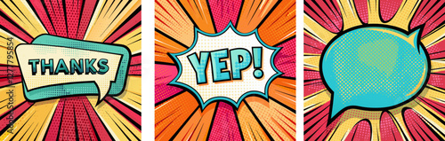 Vibrant comic book emptyspeech bubble, design for creative conversations and pop art projects