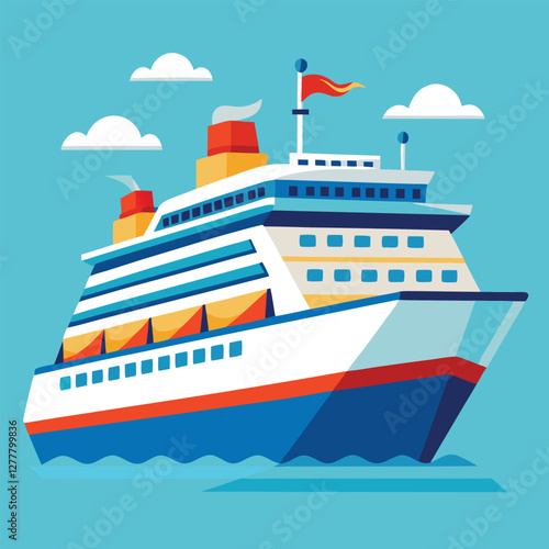 cruise ship vector