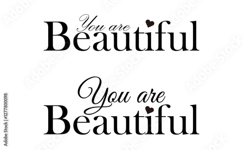 You are Beautiful（あなたは美しい）のシンプルなロゴマーク
