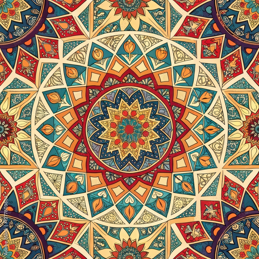Intricate Mandala Art Creative Workshop Digital Design Vibrant Color Palette Top-Down View Mindfulness Concept Intricate Mandala Art Creative Workshop Digital Design Vibrant Color Palette Top-Down View Mindfulness Concept