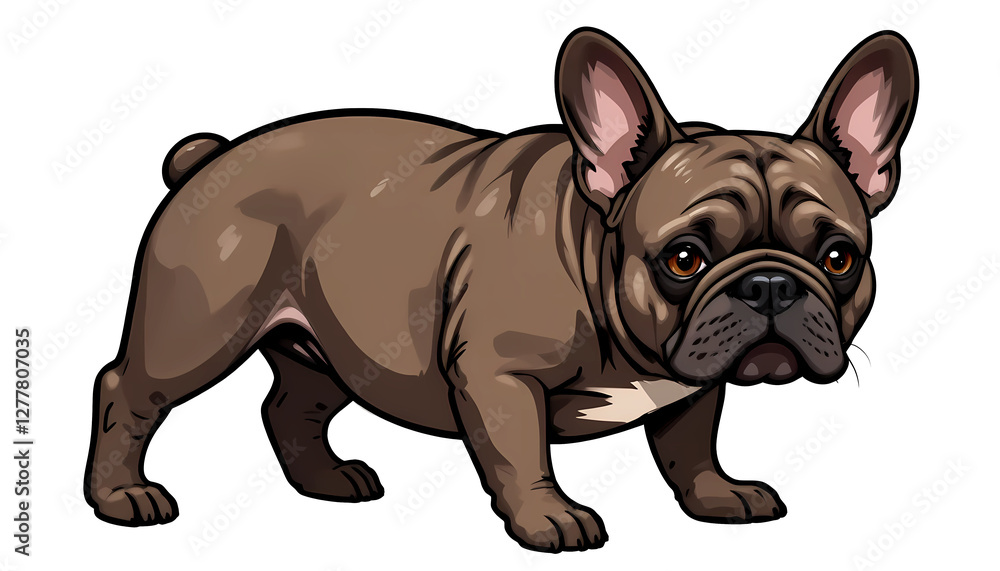 Fototapeta premium french bulldog on white background 