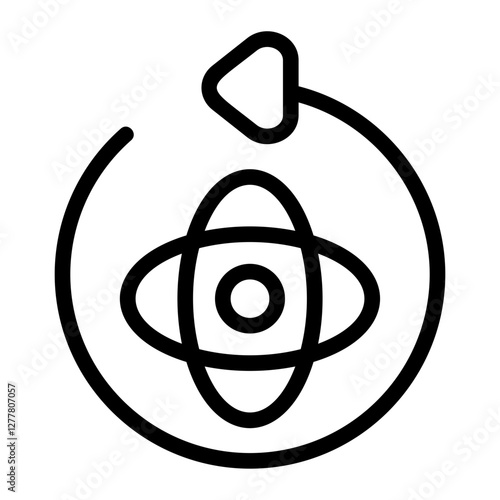 Angular Velocity Line Icon
