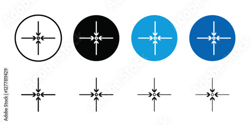 Alignment icon Vector flat thin line illustration