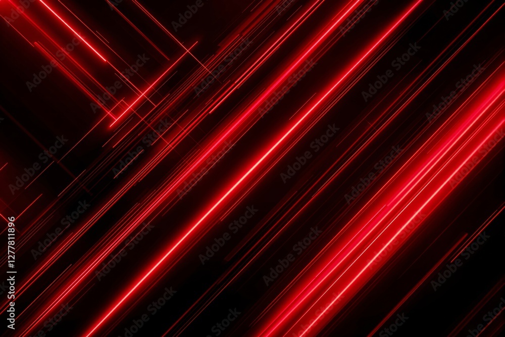 Glowing red diagonal light streaks on a dark background, creating a futuristic and dynamic motion concept. Ai generative Glowing red diagonal light streaks on a dark background, creating a futuristic and dynamic motion concept. Ai generative