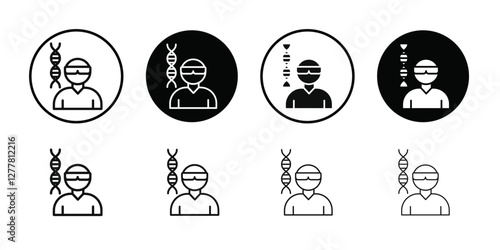 Biomedical engineer icon Vector flat thin line illustration