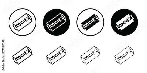 Blade razor icon Vector flat thin line illustration
