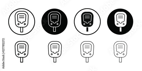 blood glucose icon Vector flat thin line illustration
