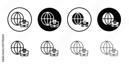 Business expansion icon Vector flat thin line illustration