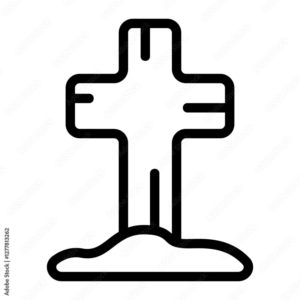 Obraz premium Cross Line Icon