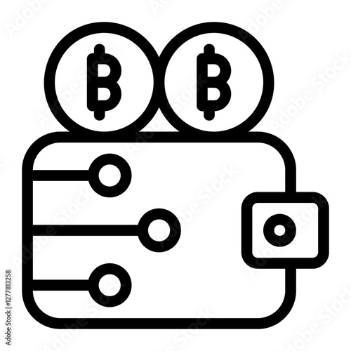 Crypto Wallet Line Icon