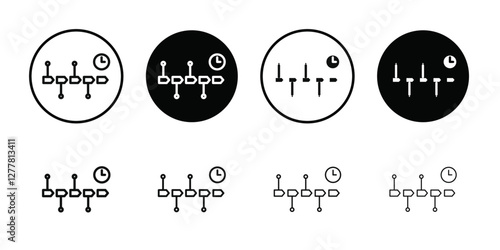 Chronology icon Vector flat thin line illustration