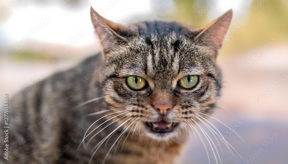 怒っている猫 怒っている猫
