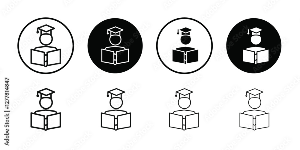 Engineering education icon Vector flat thin line illustration Engineering education icon Vector flat thin line illustration