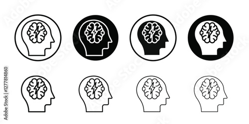 Epilepsy icon Vector flat thin line illustration