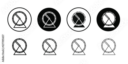 Hamster wheel icon Vector flat thin line illustration