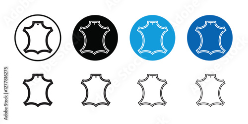 Leather Icon Vector flat thin line illustration