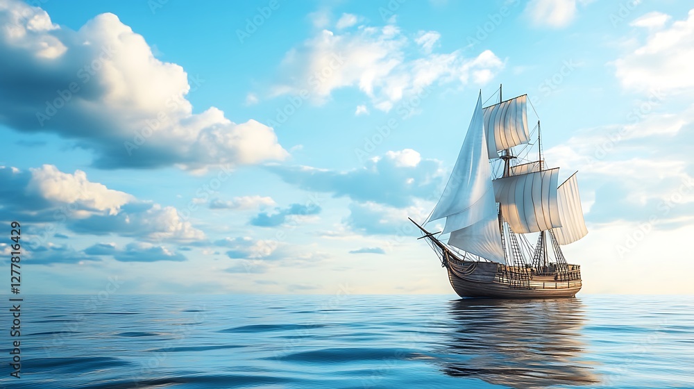 Tall ship sailing across open ocean images Tall ship sailing across open ocean images