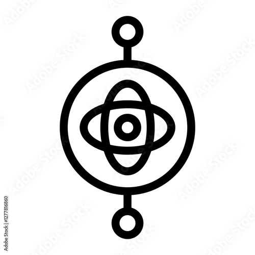 Force Gyroscope Line Icon