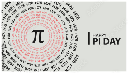Happy Pi Day Spiral of Digits