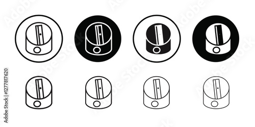 Pencil sharpener icon Vector flat thin line illustration