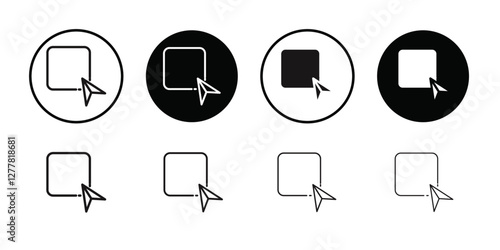 select element icon Vector flat thin line illustration