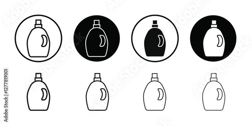 Softener clothes dirt icon Vector flat thin line illustration
