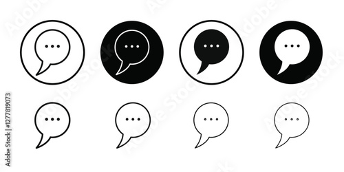 Speech Bubble icon Vector flat thin line illustration