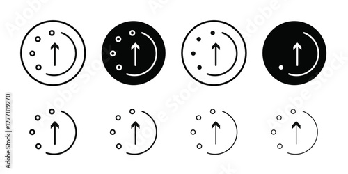 submit progress icon Vector flat thin line illustration
