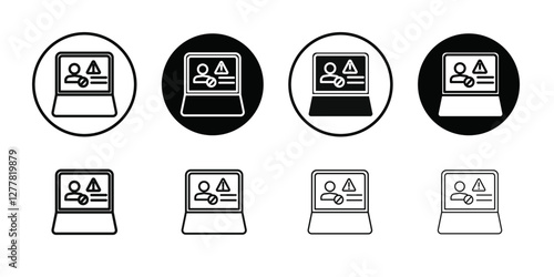 Unauthorized Access icon Vector flat thin line illustration