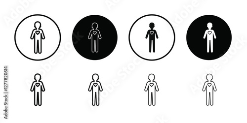 Your self care icon Vector flat thin line illustration