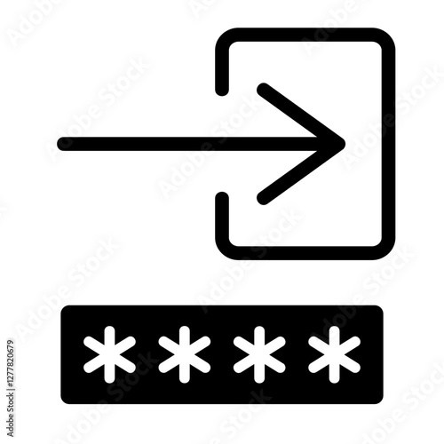 Login Access Solid Icon