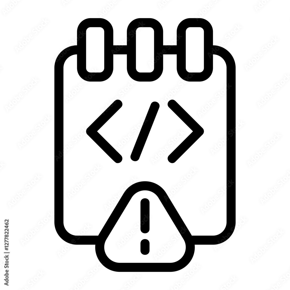 Note Code Line Icon Note Code Line Icon