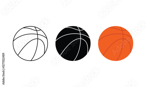 basketball ball vector. Basketball icon set. Basketball ball icon. Basketball logo vector icon. basketball icon illustration.