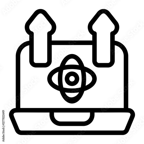 Orientation Sensor Line Icon