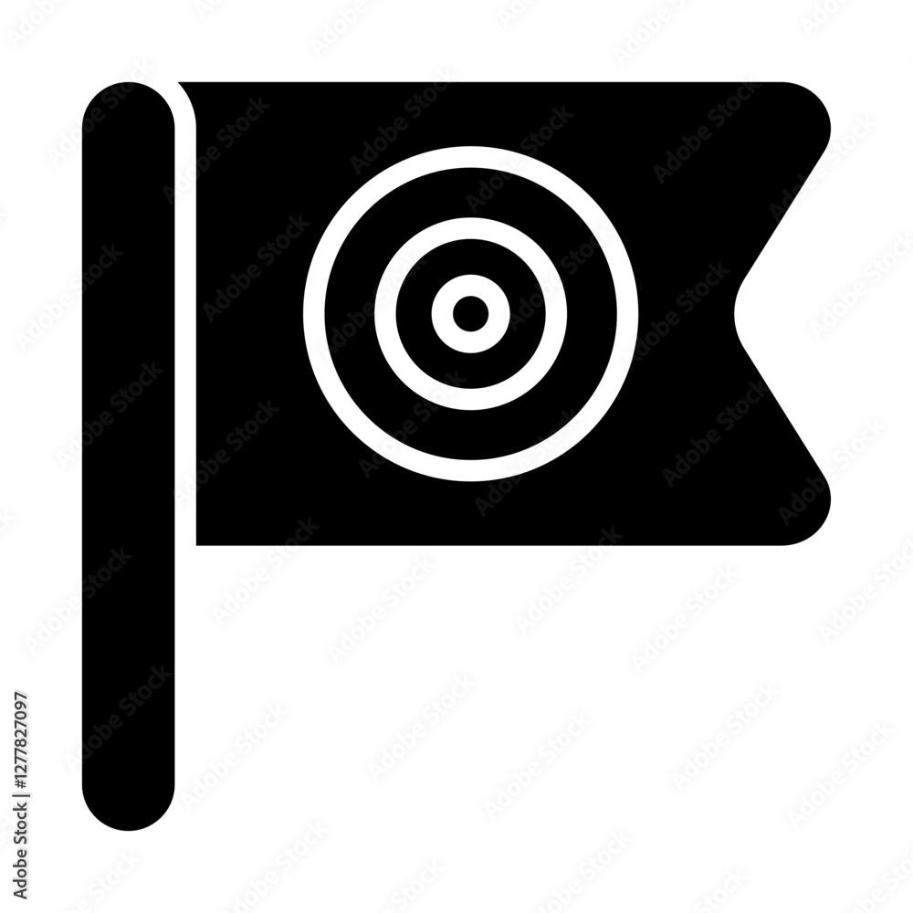 Target Mission Solid Icon