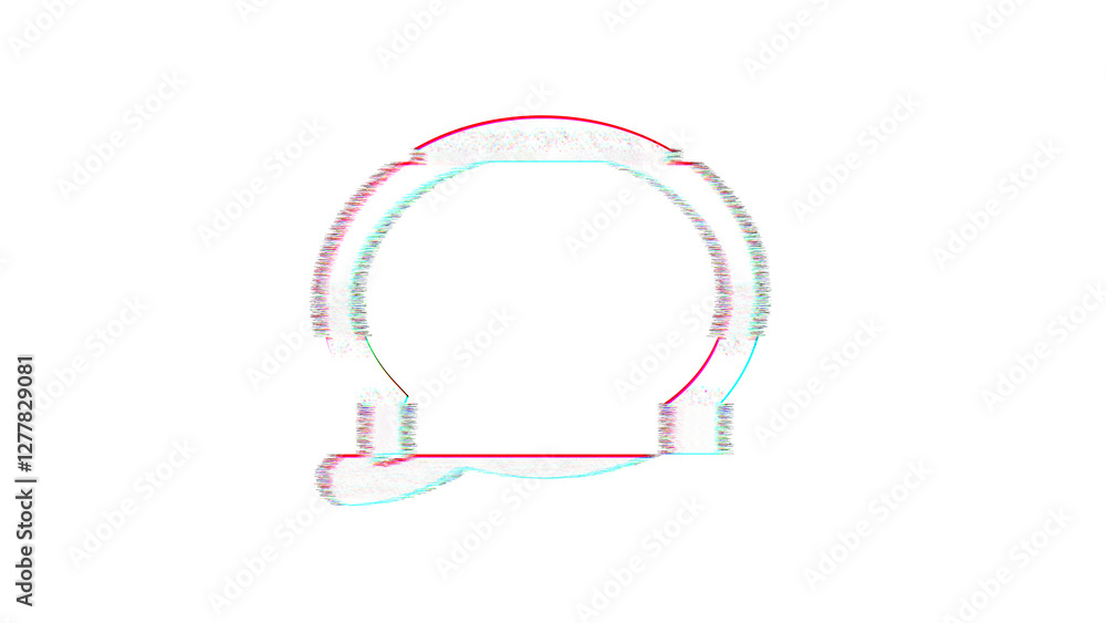 Icon comment is distorted. Glitch. Noise, chromatic aberration, geometric distortion Icon comment is distorted. Glitch. Noise, chromatic aberration, geometric distortion