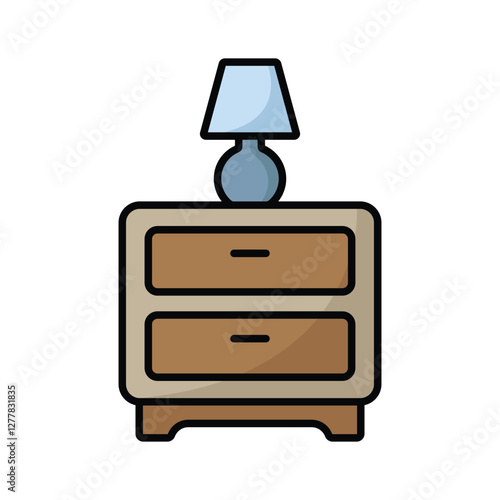 nightstand icon vector design template simple and clean